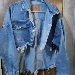 BDG Women's Distressed Blue Jean Jacket
